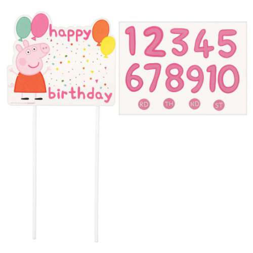 Peppa Pig Cake Topper Set